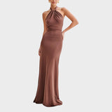 Milica - Slinky Halter Maxi Haljina