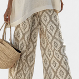 Boho Chic Daisy Set: Duga Bluza i Printane Hlače za Jedinstveni Stil