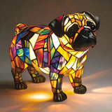 Mops pas - Lampa od Staklenih Mozaika
