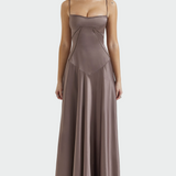Satin Maxi Haljina s Tanjim Naramenicama