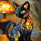 Mistična mačka - Lampa od Vitraža