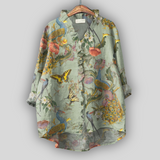 Linen Bluza “Vrt Pava”